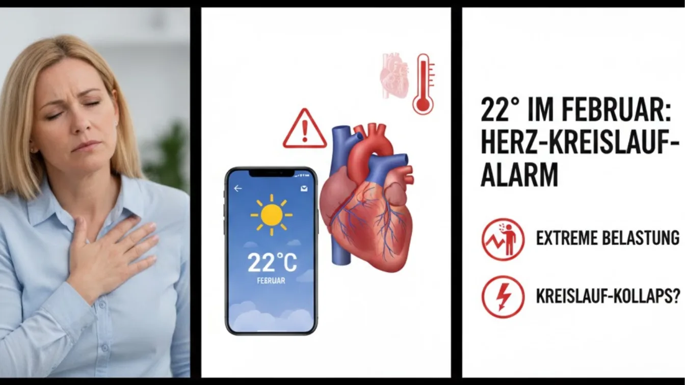 22 Grad im Februar: Warum der extreme Temperatur-Sprung heute Ihr Herz-Kreislauf-System massiv fordert