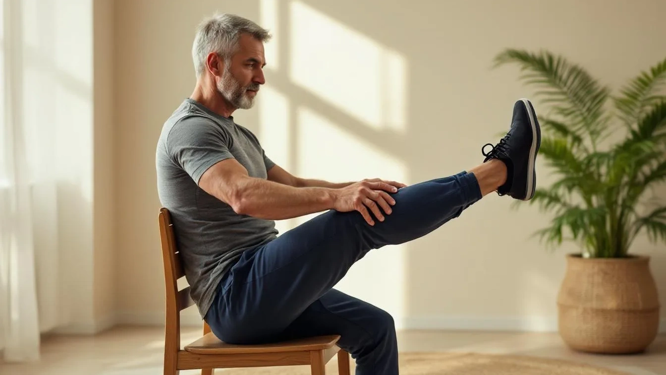 Das 6-Minuten-Stuhltraining zur Kräftigung der Beinmuskulatur ab 55 – Expertenrat vom Trainer