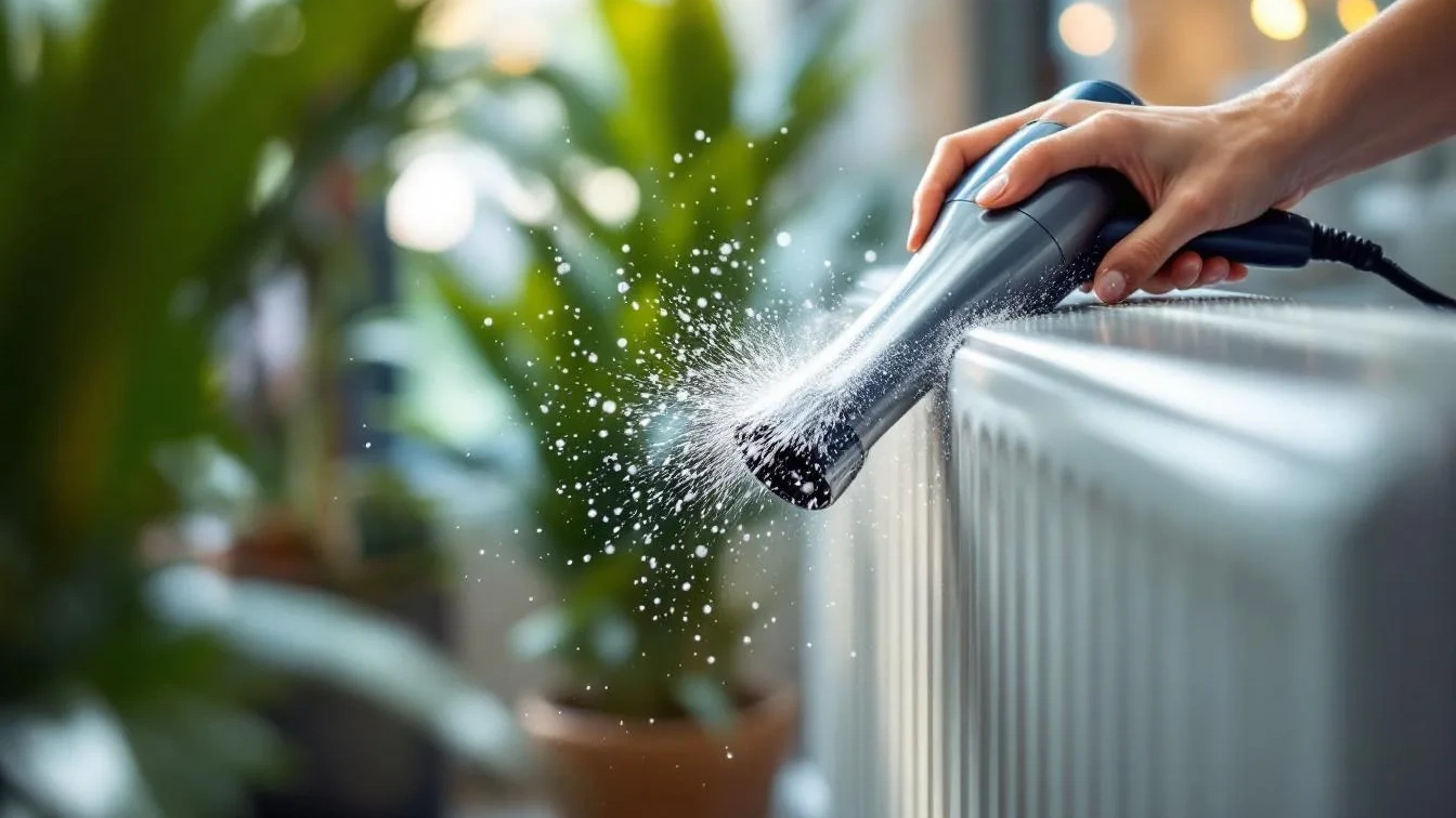 Heizung mit dem Föhn säubern: Der clevere Trick zur effektiven Staubentfernung