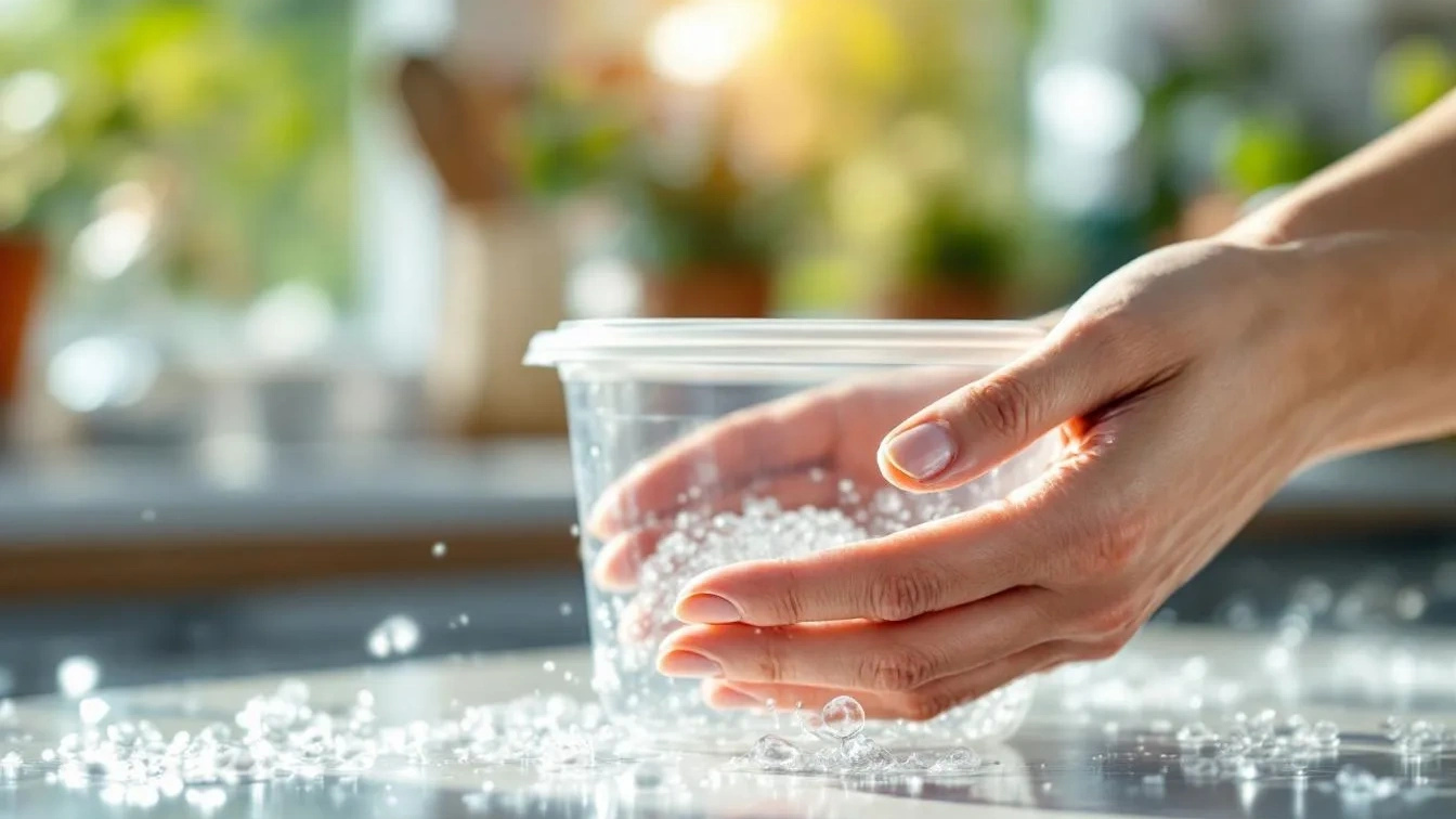 Kunststoff-Kur: Ein Tropfen dieser Zutat im Spülwasser lässt alte Behälter wieder strahlen wie neu