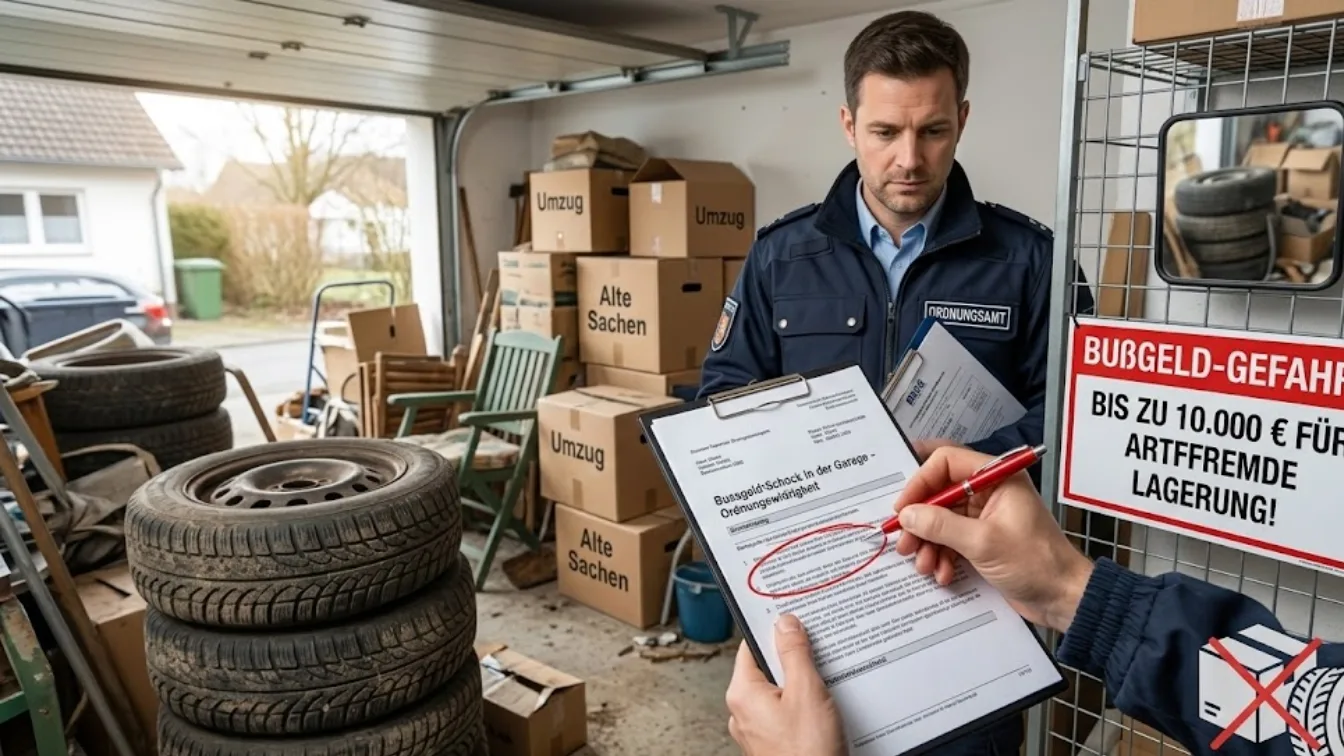 Bußgeld-Schock in der Garage: Warum das Lager von Reifen und Kartons ab März teuer werden kann