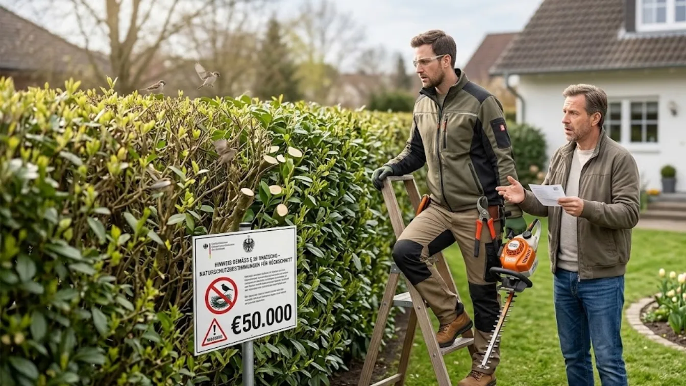 Teurer Irrtum im März: Warum der Rückschnitt Ihrer Hecke ab sofort bis zu 50.000 Euro Strafe kosten kann